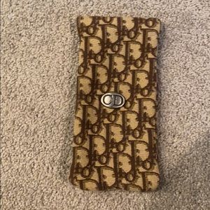 Christian Dior fabric sunglasses case